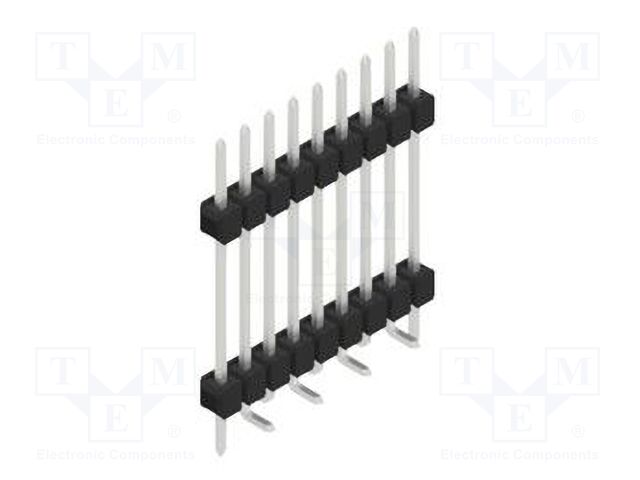 Connector: pin strips; pin header; male; PIN: 9; 2.54mm; SMT; 1x9
