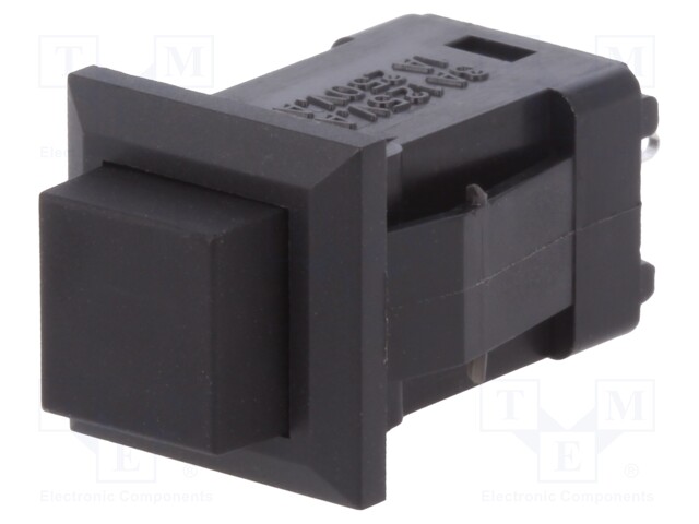 Switch: push-button; Pos: 2; SPST-NO; 1A/250VAC; black; none; 1.5kV