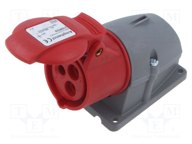 Connector: AC supply 3-phase; socket; female; screw terminal