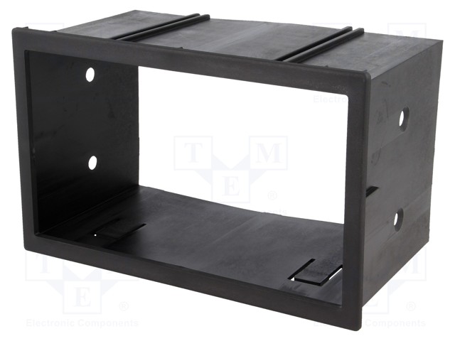 Radio mounting frame; Seat,VW; 2 DIN; black