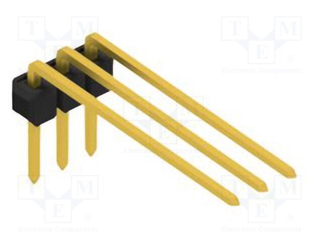 Connector: pin strips; pin header; male; PIN: 3; 2.54mm; THT; 1x3