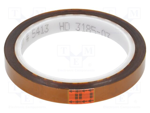 Tape: high temperature resistant; W: 12mm; L: 33m; Thk: 0.07mm; 62%