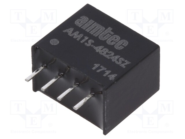 Converter: DC/DC; 1W; Uin: 43.2÷52.8V; 24VDC; Iout: 42mA; SIP4; 1.8g