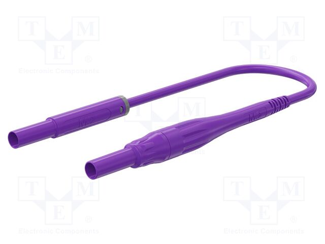 Test lead; 8A; insulated; Urated: 1kV; Len: 1m; violet