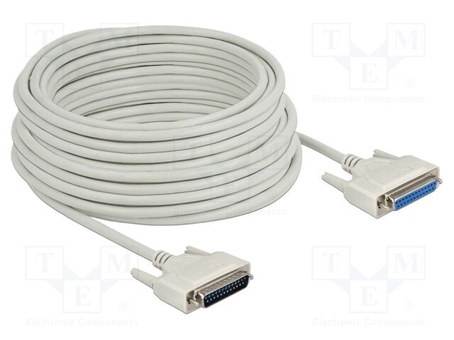 Cable; D-Sub 25pin socket,D-Sub 25pin plug; Len: 20m; beige