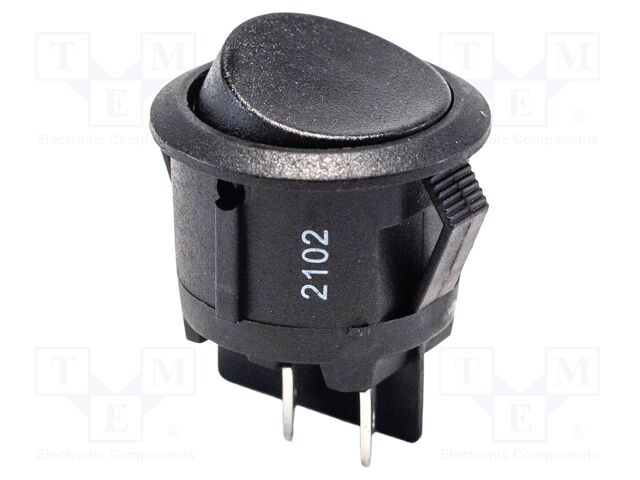 ROCKER; DPST; OFF-ON; 15A/125VAC; black; none; RRA; Body: black