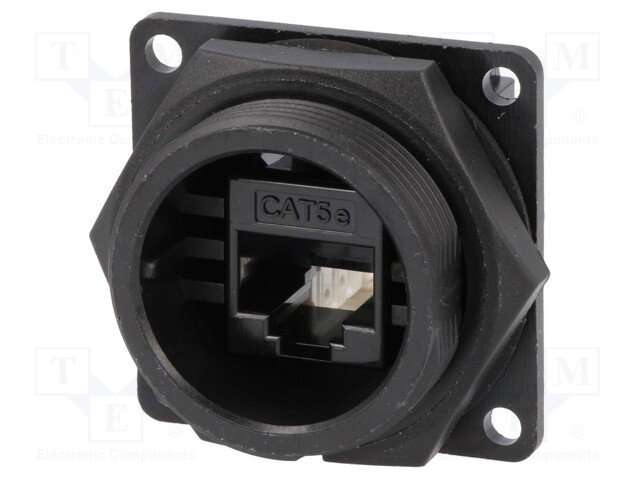 Socket; RJ45; DC; PIN: 8; Cat: 5e; Layout: 8p8c; IP67,IP68; IDC