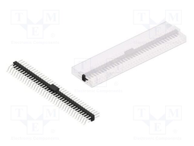 Connector: pin strips; pin header; male; PIN: 72; 2.54mm; SMT; 2x36