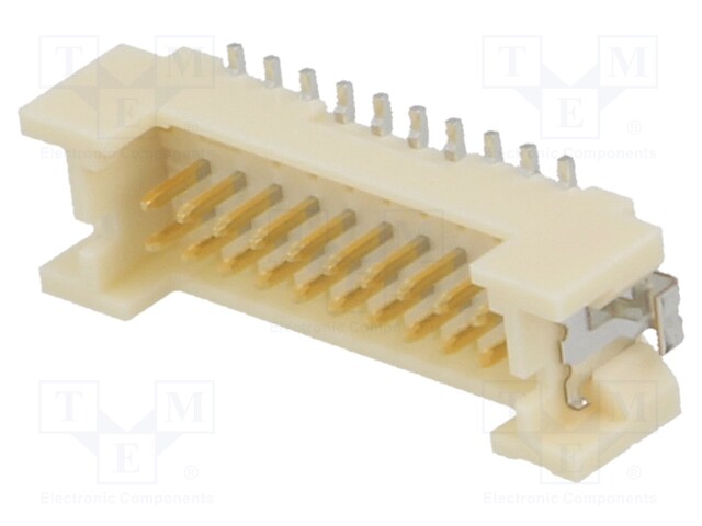 Socket; wire-board; male; DF13; 1.25mm; PIN: 20; SMT; on PCBs