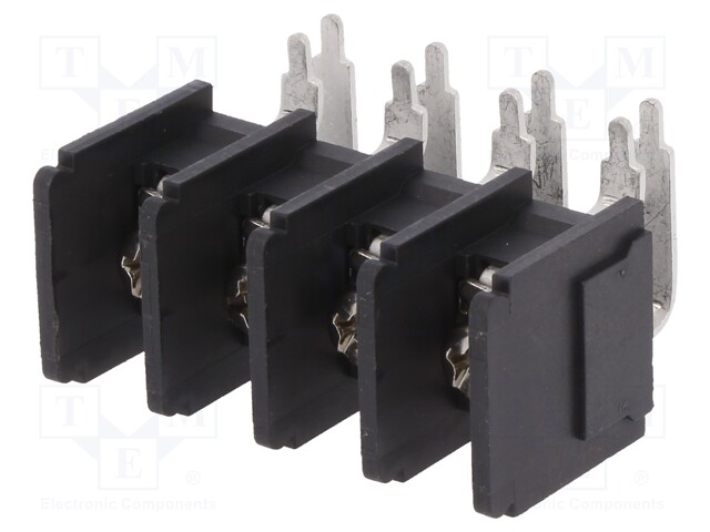 PCB terminal block; angled 90°; 11mm; ways: 4; on PCBs; 4mm2; 32A