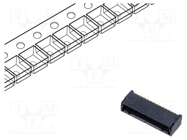 Connector: wire-board; KW30; vertical; SMT; PIN: 15; male; socket
