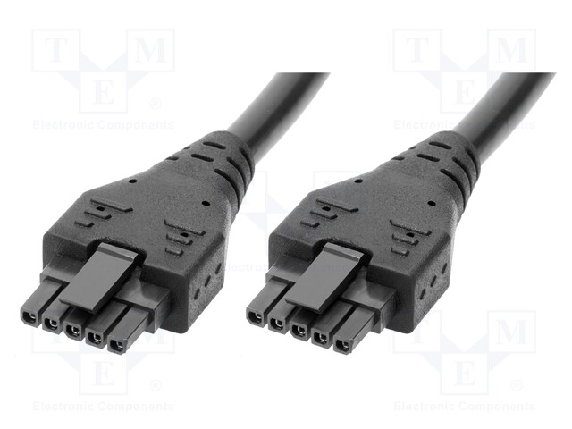 Cable: Micro-fit 3.0-Micro-fit 3.0; female; PIN: 5; Len: 3m; tinned