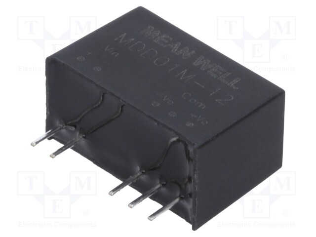 Converter: DC/DC; 1W; Uin: 10.8÷13.2V; Uout: 12VDC; Uout2: -12VDC