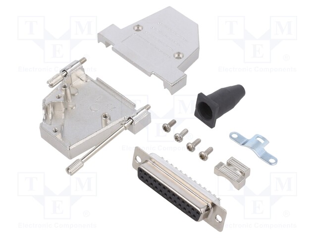 D-Sub; PIN: 25; plug; female; angled 45°; soldering; for cable