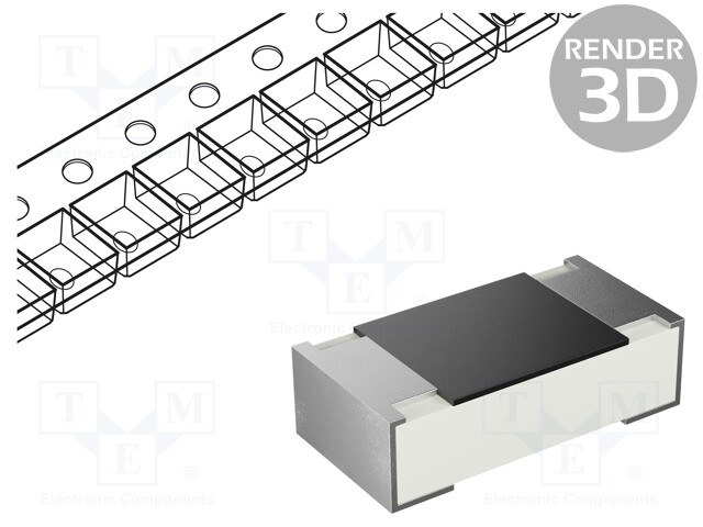 Resistor: thick film; 0603; 154Ω; 100mW; ±1%; 100ppm/°C