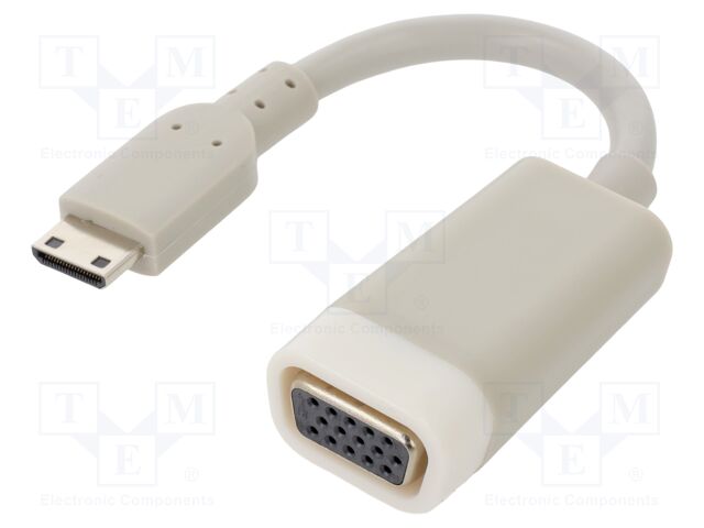 Converter; D-Sub 15pin socket,mini HDMI plug,VGA female; 0.15m