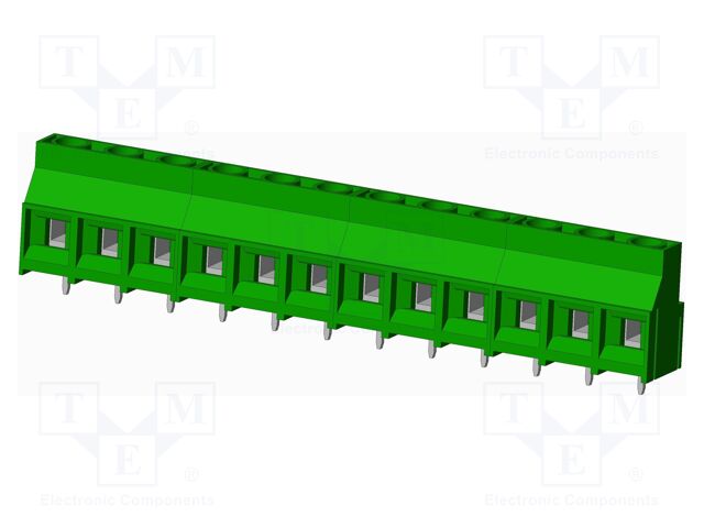 Connector: PCB terminal block; terminal; angled; Plating: tinned