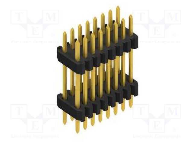 Connector: pin strips; pin header; male; PIN: 16; 1.27mm; THT; 2x8