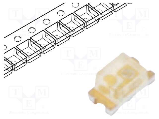 LED; SMD; 0603; blue; 28÷180mcd; 1.6x0.8x0.8mm; 130°; 2.8÷3.8V; 20mA