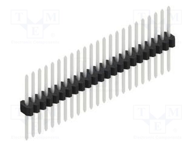 Connector: pin strips; pin header; male; PIN: 23; 1.27mm; THT; 1x23