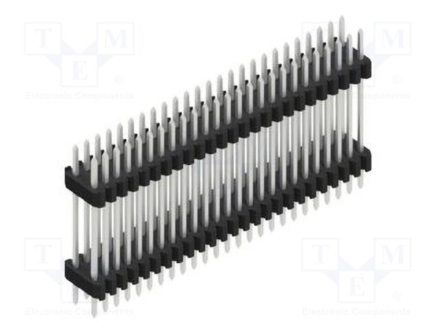 Connector: pin strips; pin header; male; PIN: 50; 1.27mm; THT; 2x25