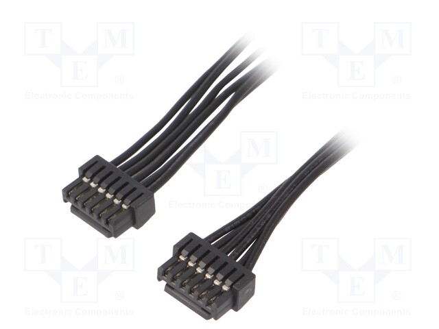 Microlock plus cable Black 6 CKT 300MM