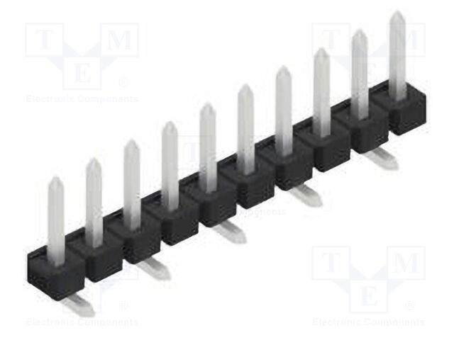 Connector: pin strips; pin header; male; PIN: 10; 2.54mm; SMT; 1x10