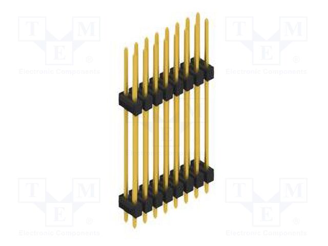 Connector: pin strips; pin header; male; PIN: 16; 2.54mm; THT; 2x8