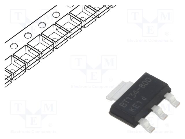 Triac; 800V; 4A; SOT223; Igt: 5mA; Ufmax: 1.7V