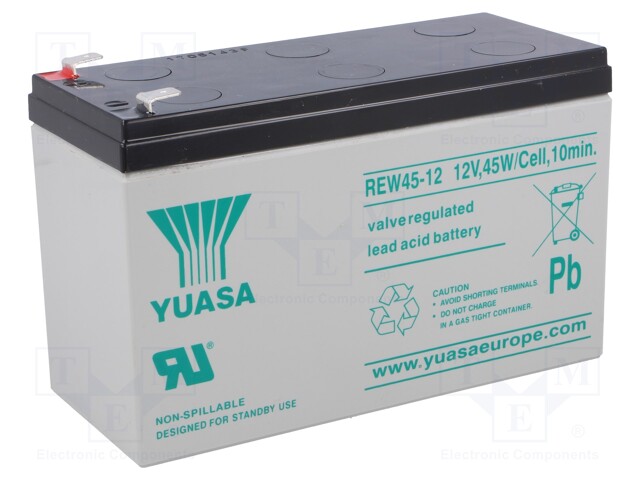 Re-battery: acid-lead; 12V; 8Ah; AGM; maintenance-free; 45W