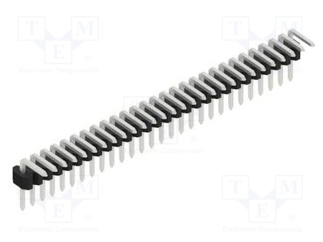 Connector: pin strips; pin header; male; PIN: 28; 1.27mm; THT; 1x28