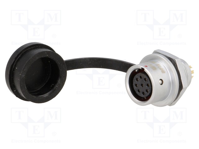 Socket; female; SF12; PIN: 9; IP67; 3A; soldering; 125V; 0.75mm2