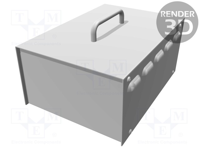 Enclosure: with panel; vented; 518; X: 197mm; Y: 281mm; Z: 120mm