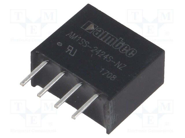 Converter: DC/DC; 1W; Uin: 21.6÷26.4V; 24VDC; Iout: 42mA; SIP4; 1.2g