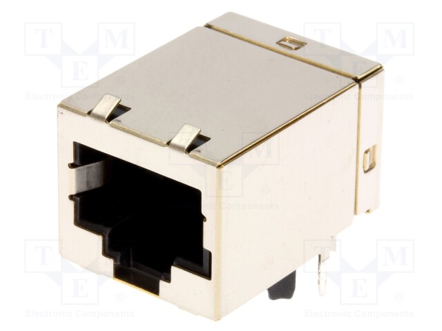 Socket; RJ45; PIN: 8; Layout: 8p8c; THT; on PCBs