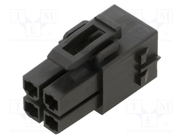 Connector: wire-wire/PCB; plug; female; Mega-Fit; PIN: 4; straight