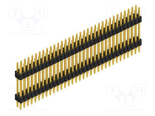 Connector: pin strips; pin header; male; PIN: 66; 1.27mm; THT; 2x33