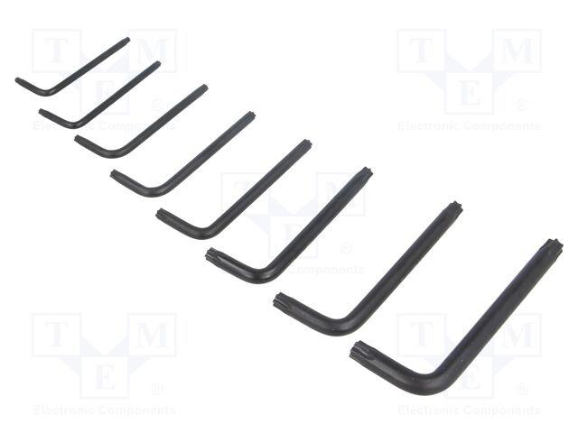 Key set; Torx®; TX09,TX10,TX15,TX20,TX25,TX27,TX30,TX40; Pcs: 8