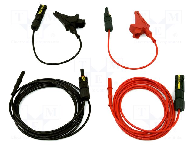 Test acces: set of cables and adapters; black,red; 3m
