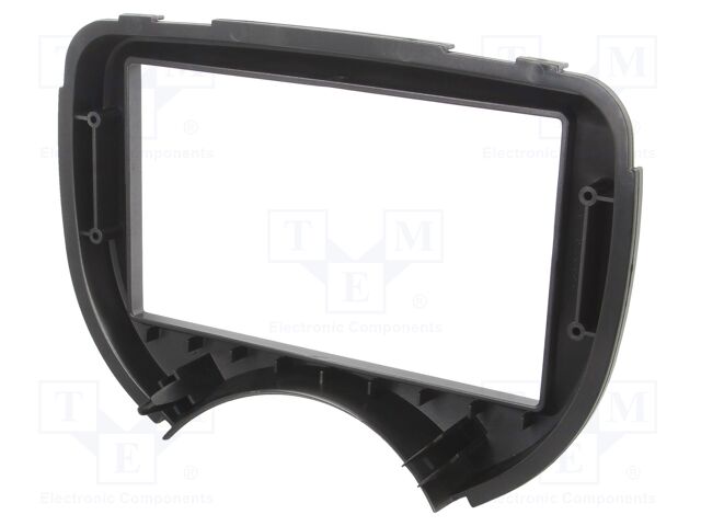 Radio mounting frame; Nissan; 2 DIN; silver