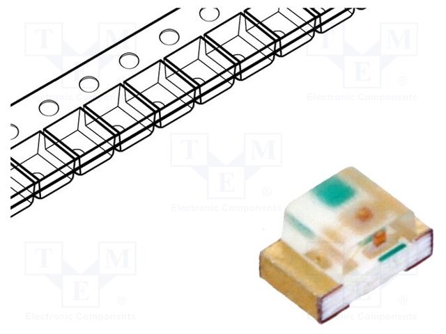 LED; SMD; 0805; green; 1.6÷6mcd; 2x1.25x1.1mm; 130°; 10mA; λd: 569nm