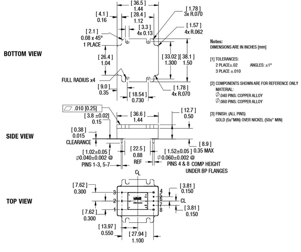 Converter: DC/DC; 49.5W; Uin: 18÷75V; Uout: 3.3VDC; Iout: 15A; DIP