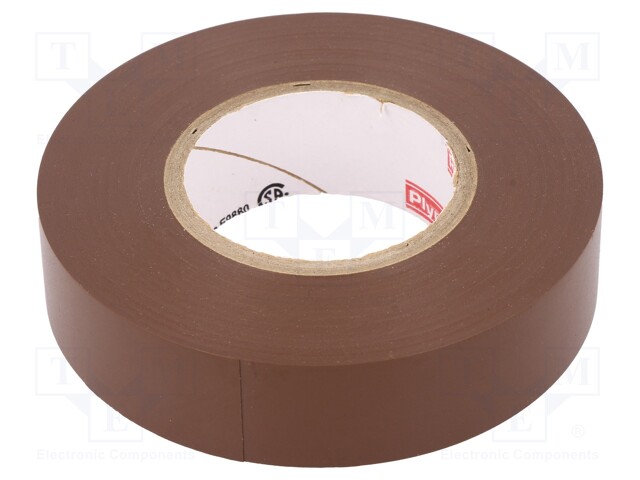 Tape: electrical insulating; W: 19mm; L: 20m; D: 0.18mm; brown; 260%