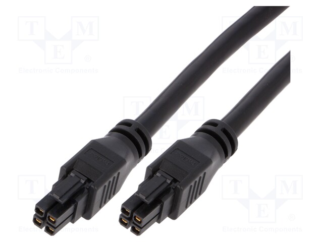 Cable: Mega-Fit-Mega-Fit; female; Mega-Fit; 5.7mm; PIN: 4; 20A; 300V