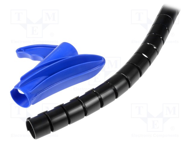 Spiral wrapping; ØBundle : 25mm; polypropylene; black; L: 2m