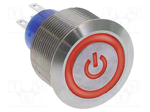 Switch: vandal resistant; SPDT; 3A/250VAC; IP67; ON-ON; red/blue