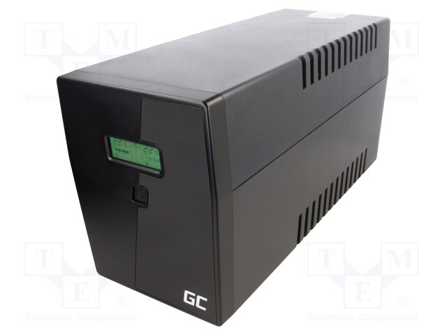 Power supply: UPS; 380x158x198mm; 1.2kW; 2kVA; 10.5kg; 9mAh; 55dBA
