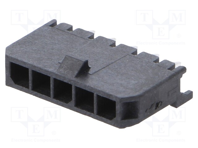 Socket; wire-board; male; Micro-Fit 3.0; 3mm; PIN: 5; THT; 5A; 600V