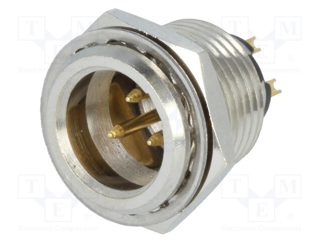 Socket; XLR mini; male; PIN: 3; soldering; 5A; 0.5mm2