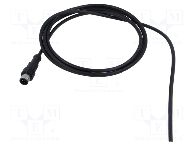 Connector: M12; plug; male; straight; Plating: gold-plated; cables